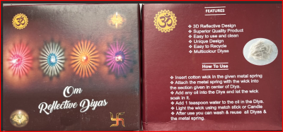 Reflective Diyas Pack of 6 Coloured lamps